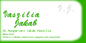 vaszilia jakab business card